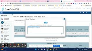 PowerSchool  Emailing Teachers