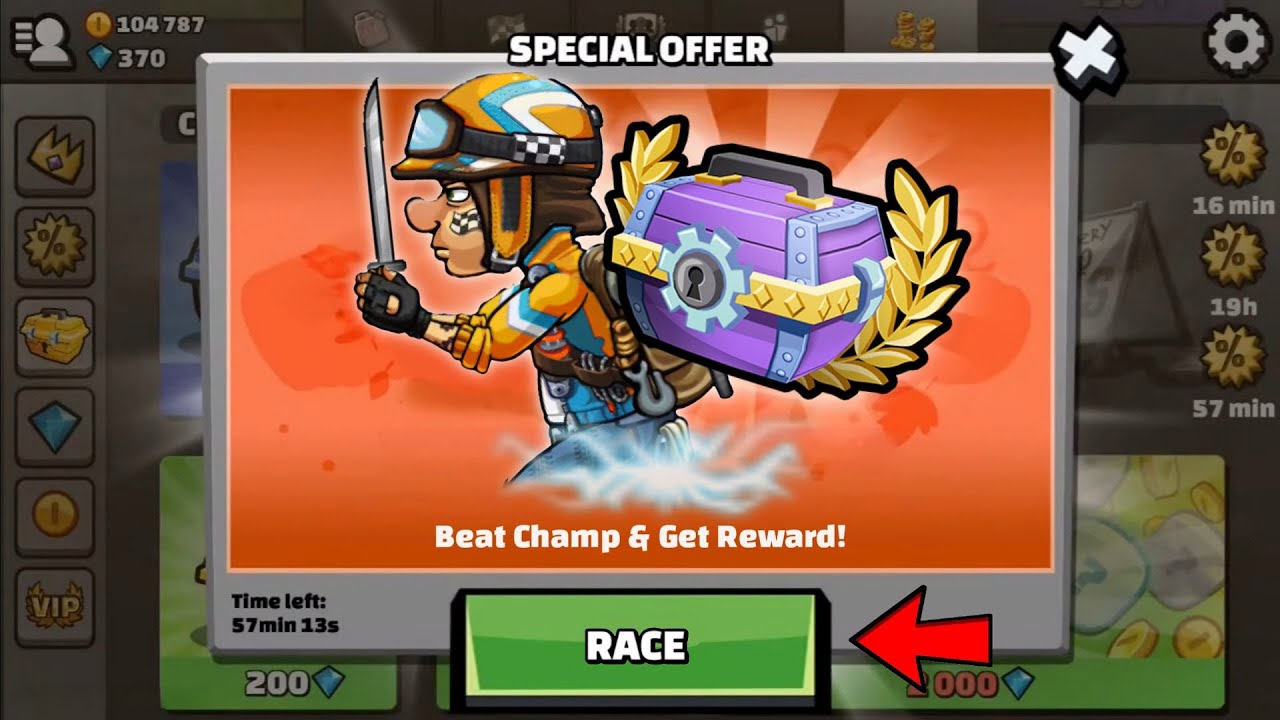 😱 Beating Champ & Getting Reward !!! In - Hill Climb Racing 2