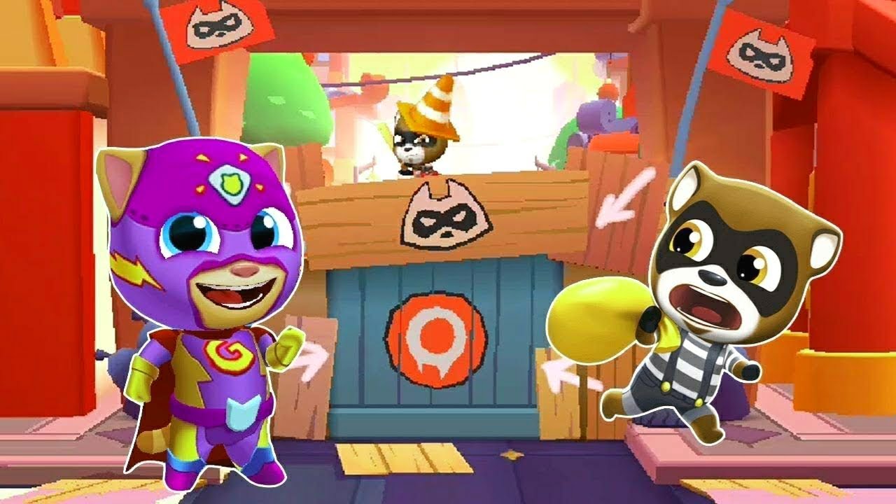 Talking Tom Hero Dash Super Ginger's Purple Outfit Gameplay (Android