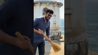 Samundar Ke Beech Lighthouse Ki Safai | Day 9 Vlog #seaview #lighthouse #viralpakistan