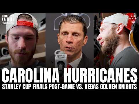 Rod Brind'Amour, Andrei Svechnikov & Jordan Staal Respond to INSANE SWINGS of 2-OT GM3 vs. Vegas