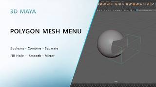Maya Mesh Menu Guide