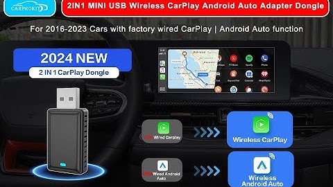 CarProKit 2.0 Latest 2-IN-1 Wireless CarPlay Android Auto Dongle USB Adapter Plug & Play
