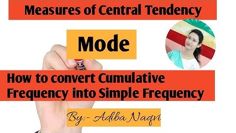 Part 23| Mode| How to convert cumulative frequency into Simple frequency |studyonandon| Adiba Naqvi