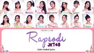 Vignette de la vidéo "JKT48 - Rapsodi (Color Coded Lyrics)"