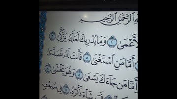 سورة عبس من الآية 1  إلى الآية 16
