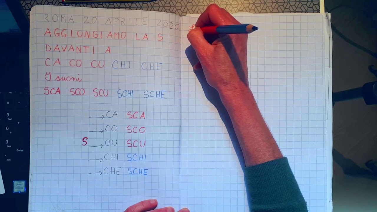 sca sco scu sche schi classe seconda