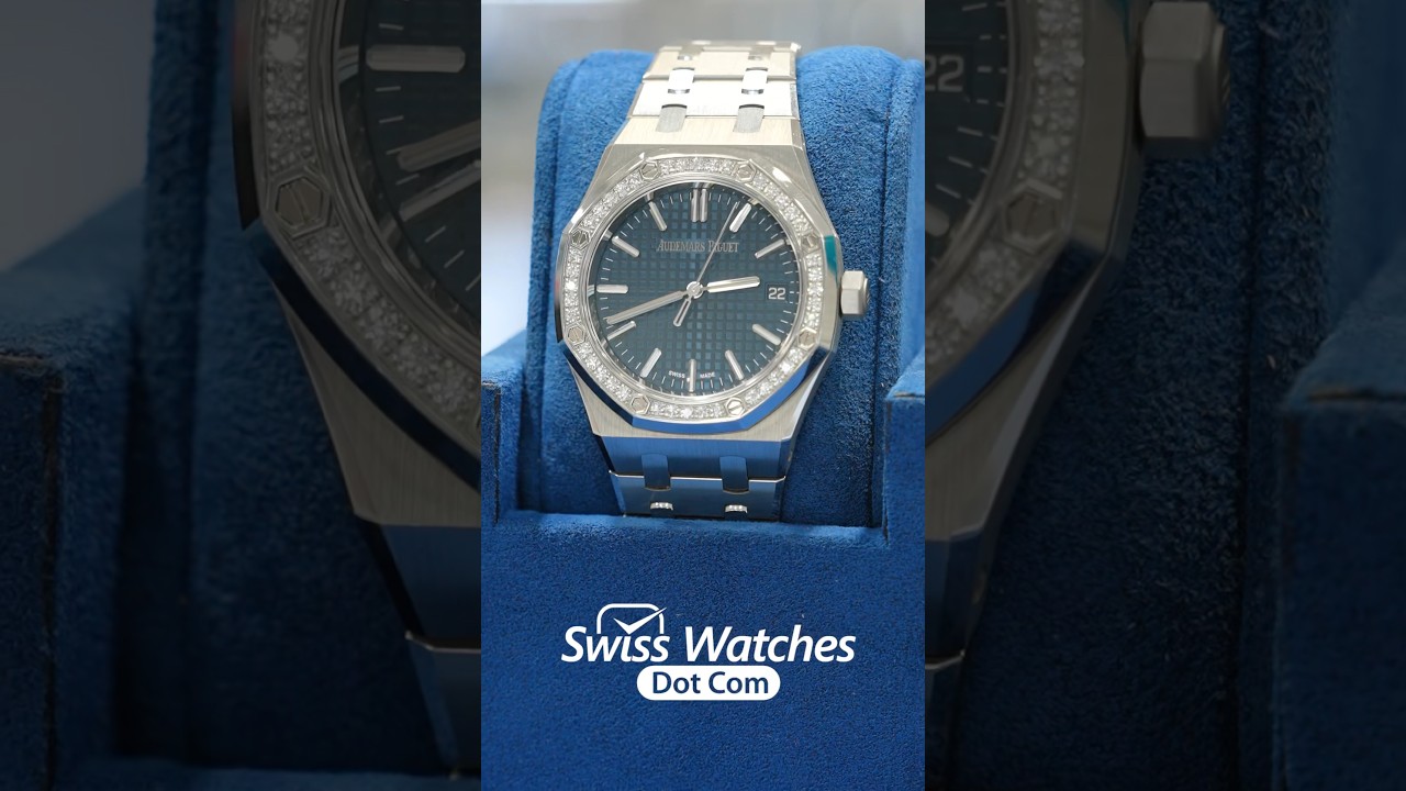 Audemars Piguet Royal Oak Stainless Steel  Blue Dial Factory Diamond Bezel. Not affiliated with AP