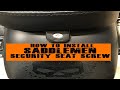 How to install Saddlemen Security Seat Screw. Part #: 0820-0153 - Anti-theft seat bolt