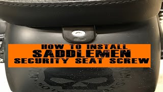 How to install Saddlemen Security Seat Screw. Part #: 0820-0153 - Anti-theft seat bolt