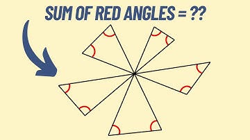 What is the Sum of the Red Angles | Maths Olympiad Question
