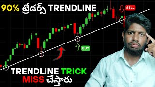 Trendline Trading Strategy | Why 90% Traders Draw Trendlines WRONG (And How To Fix It) Telugu