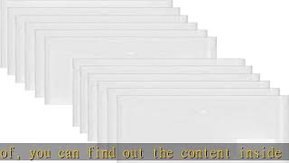 FYY 12PCS Plastic Envelopes, A4 Letter Size Poly Envelopes File Folders, Translucent Document Walle