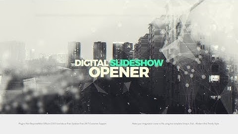 DIGITAL SLIDESHOW OPENER ► AFTER EFFECTS TEMPLATES