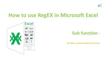How to use RegEX in Microsoft Excel - Sub function | No VBA, no Excel
