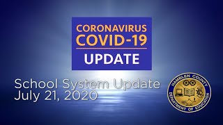 School System Message 7/21/2020