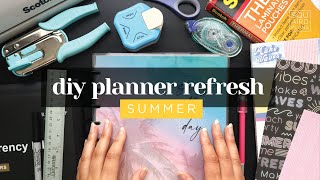SUMMER PLANNER REFRESH 2024 :: DIY Cover + Pocket Folder Setup for Discbound Classic Happy Planner