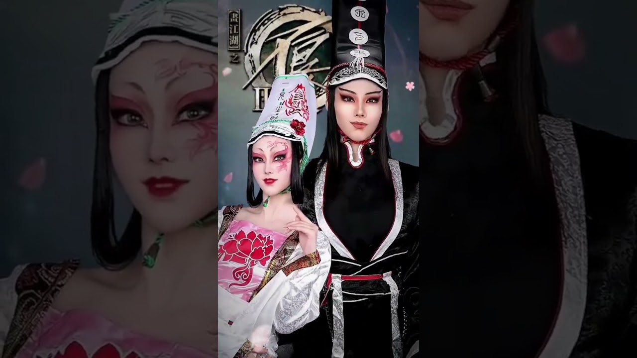 第一次跟自己组cp，有点紧张～#不良人 #黑白无常 #仿妆 #是初九啊 #shorts