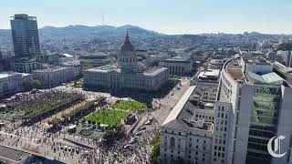 Thousands Rally At San Franciscos Civic Center During No Kings Protests