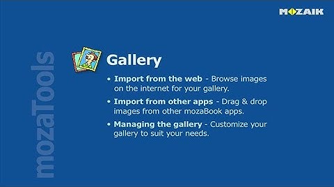 mozaBook Interactive Teaching Software - Gallery tutorial