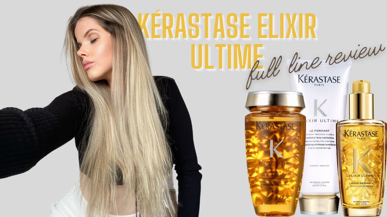 KÉRASTASE ELIXIR ULTIME LINE REVIEW AND TRY ON treatment for hair and damaged hair. -