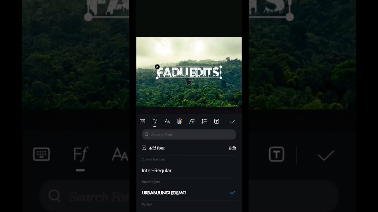 urban jungle font .in VN app. Just one click editing