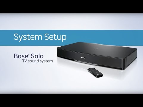 Bose Solo TV Sound System - System Setup