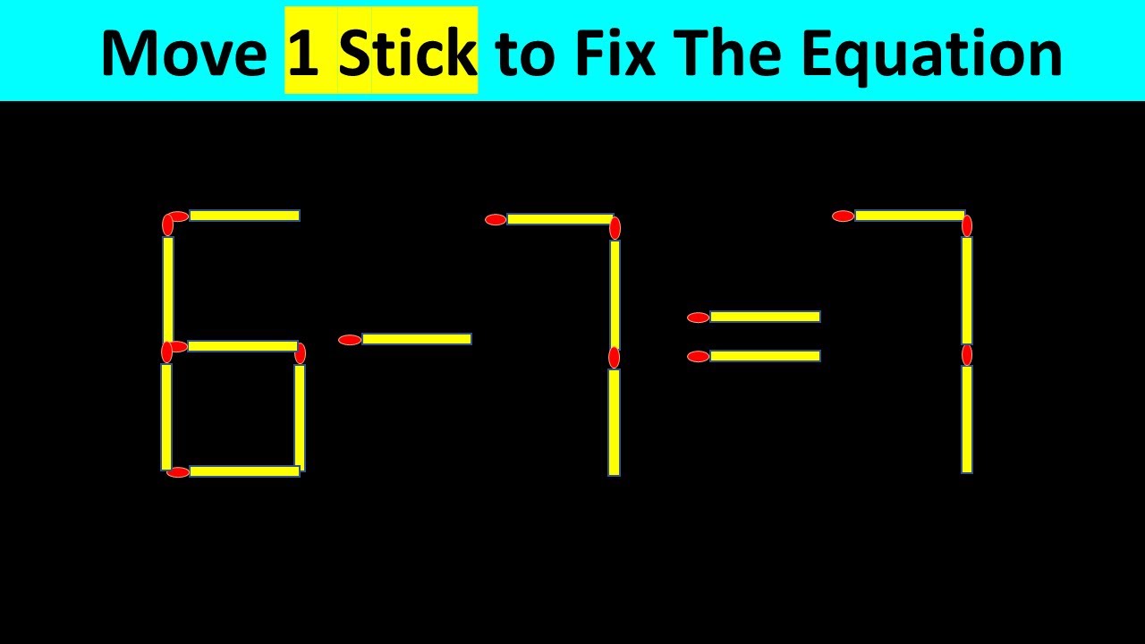 Matchstick Puzzle - Fix The Equation #matchstickpuzzle #simplylogical