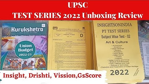 Upsc Test Series 2022 Unboxing Review