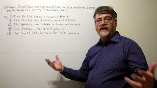 Tutor Nick P Lesson (230) Use "the" Plus Country Adjective to Refer to Its People.