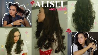 ALISEI MEU CABELO! Fiz escova e chapinha ✨️🌸