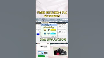Timer Mitsubishi PLC GX Works3 RCPU Series With HMI #timer #youtube #mitsubishi #shorts #plc