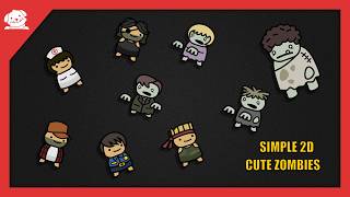 Simple Cute 2D Zombies Pack | Unity Asset Demo |
