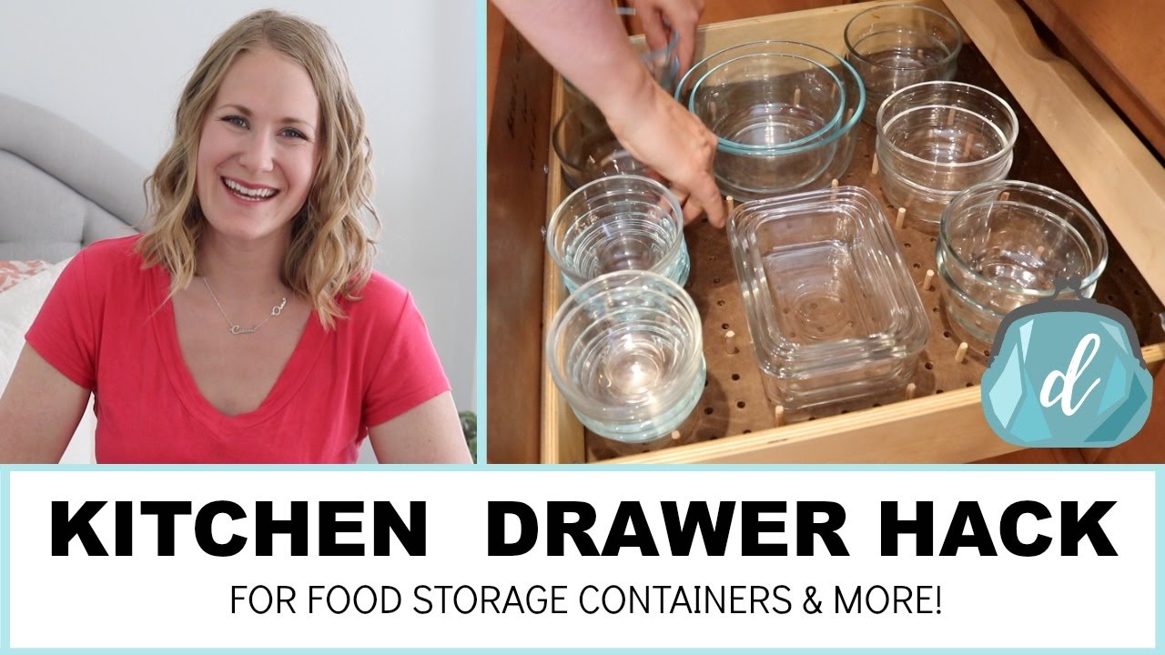 KITCHEN ORGANIZATION | Drawer hack for food storage containers & more ...