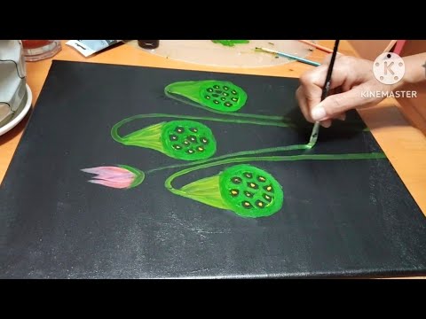 HOW TO PAINT LOTUS FLOWER/ACRYLIC
