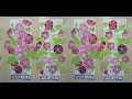 kimie gangiの あさがおのたたき染めでつくる「花盛りの貼り絵」The picture to put on morning glory