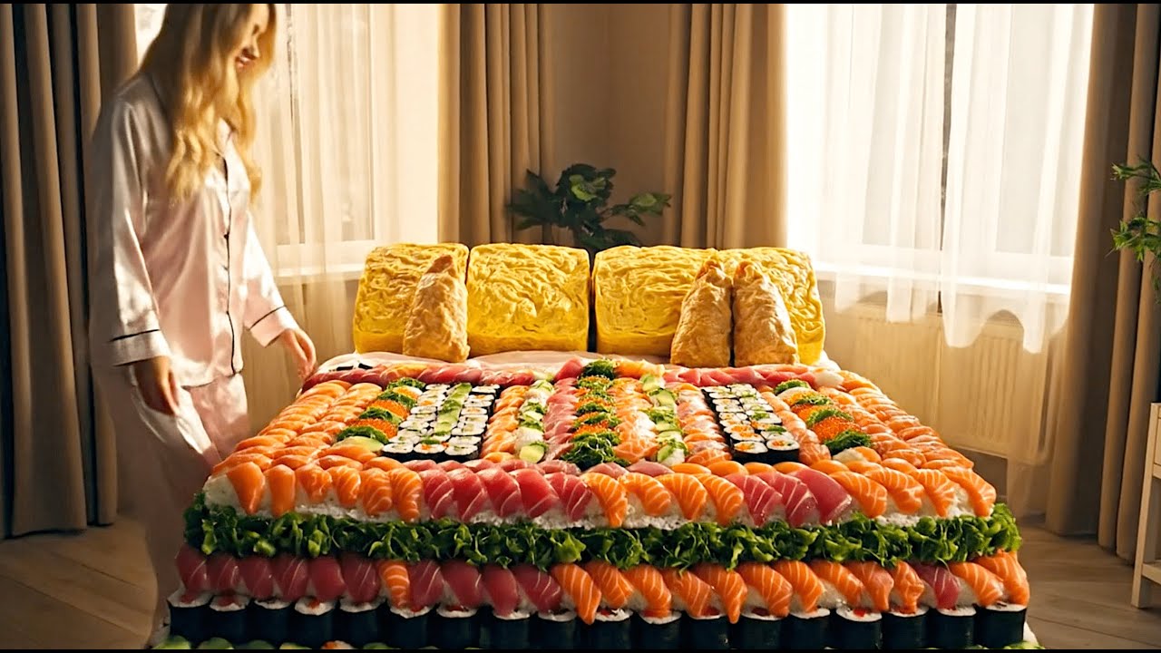 🛏️ 10 Min of BED ASMR | Fruit/Liquid/Solid Bed | Most Relaxing Bed - Satisfying AI ASMR