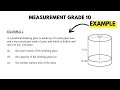 Measurement Grade 10 | Cylinder Exam Examples