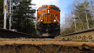 Camera under a BNSF freight train