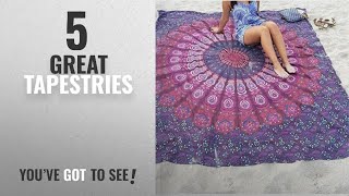 Top 10 Tapestries [ Home Decor 2018 ]: Indian hippie Bohemian Psychedelic Peacock Mandala Wall
