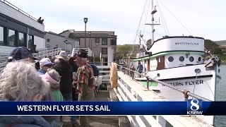 Historic Western Flyer sets sail from Old Fisherman's Wharf