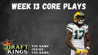 Draftkings NFL DFS | Core Plays | Week 13