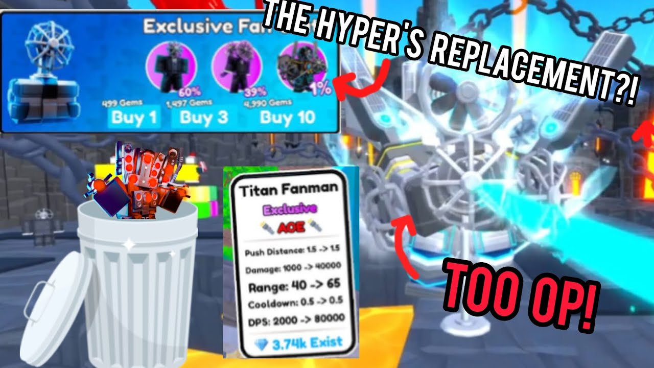 Trying out the new FANMANS in Toilet Tower Defense!!! |Gabotron|