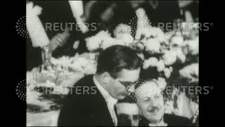 1938 Anthony Eden (former British Foreign Secretary) speaks at the National Association