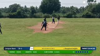 Unique Stars vs Bangalore knights Live Cricket Match | CPL T28 Live - Mars Cricket Arena Bengaluru