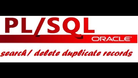 Delete duplicate records from a table in Oracle SQL.