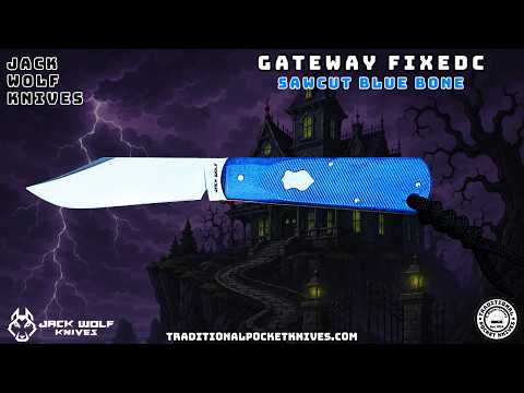 Jack Wolf Knives: Gateway FixEDC - Sawcut Blue Bone