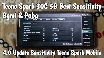 🔥 Tecno Spark 30C 5G Best Sensitivity Bgmi & Pubg | 4.0 Update Sensitivity Tecno Spark Mobile ✅