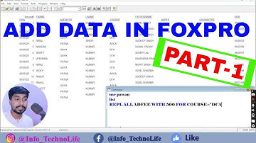 How To Replace All Same Condition Data In Visual Basic Foxpro | Hindi Foxpro Turial | Part-1 |