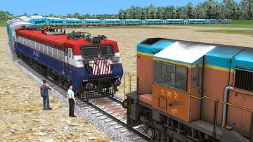 Locomotive Failed of Humsafar Express Train & Rescued by WDM 3D Engine in Train Simulator